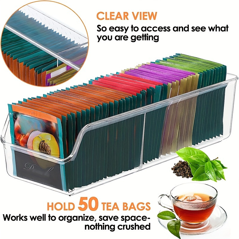 Coffee Equipment Organizer - 1pc Clear Tea Bag Organizer Box