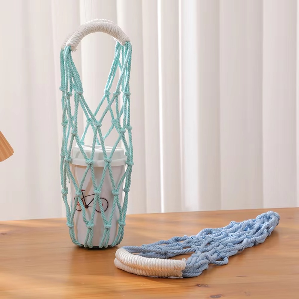 Coffee Equipment Organizer - Portable Crochet Cup Holder Coffee Cup
