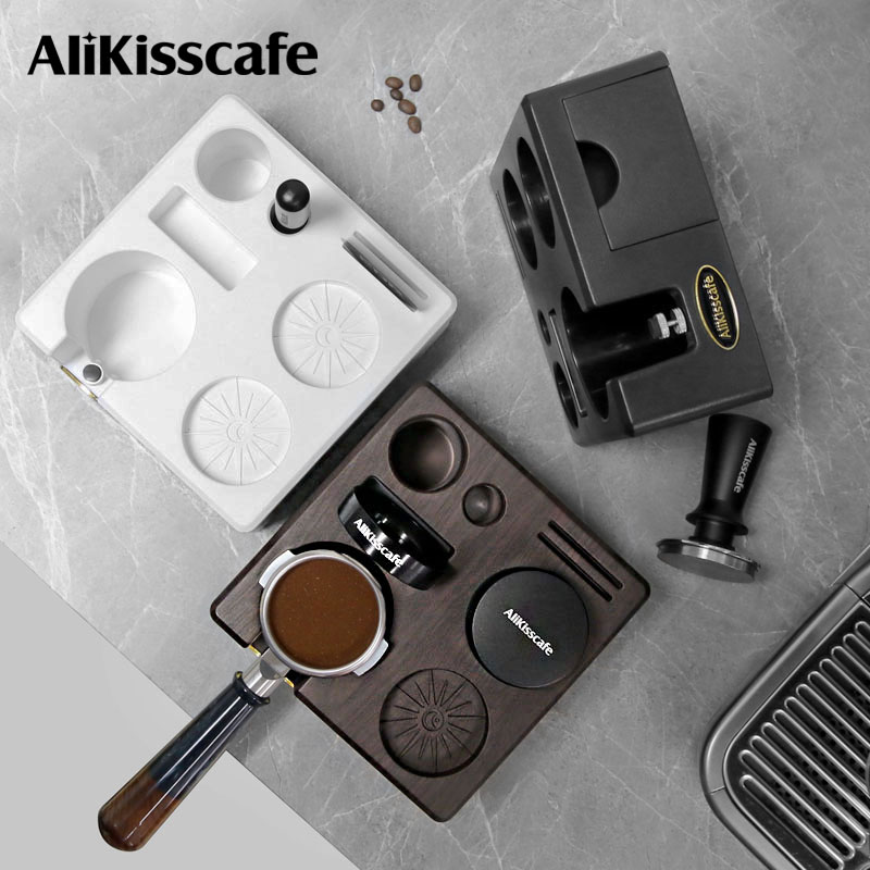 Espresso Tamper Set - AliKisscafe Coffee Tamping Station Portafilter Holder