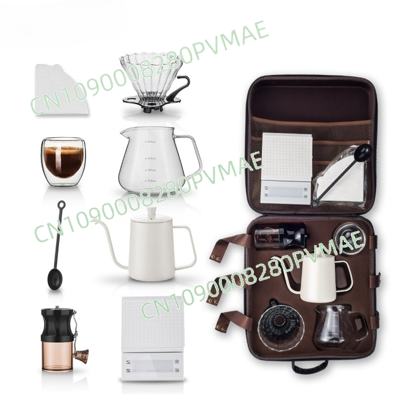 Coffee Equipment Pour Over - Hand pour-over coffee set outdoor camping