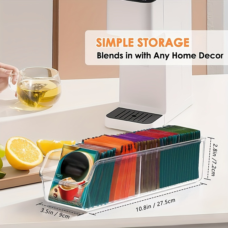 1pc Clear Tea Bag Organizer Bo - Coffee Equipment Organizer 评论和价格