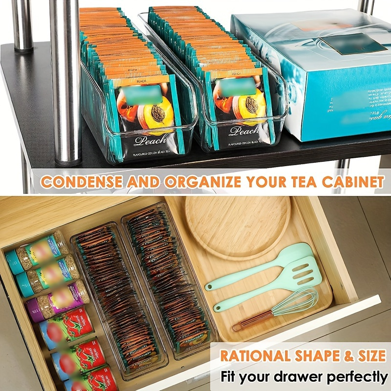 1pc Clear Tea Bag Organizer Bo - Coffee Equipment Organizer 评论和价格