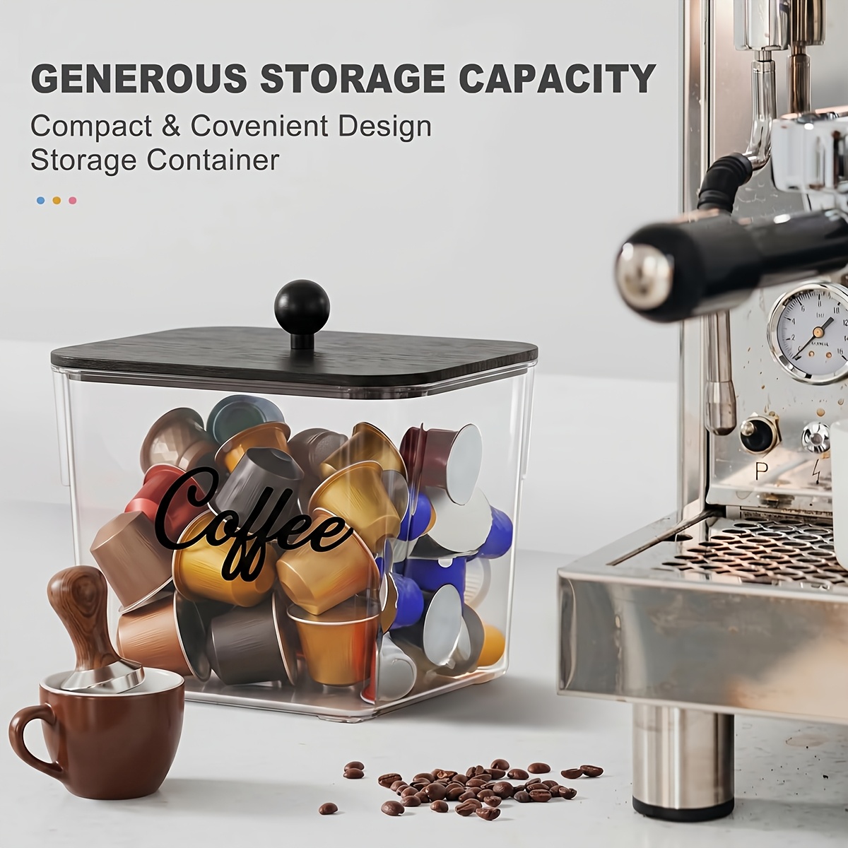 Coffee Pod Holder with Lids Pl - Coffee Equipment Organizer 评论和价格