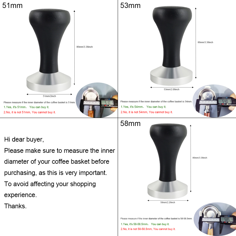 51mm/53mm/58mm Espresso Tamper - Espresso Tamper Set 评论和价格