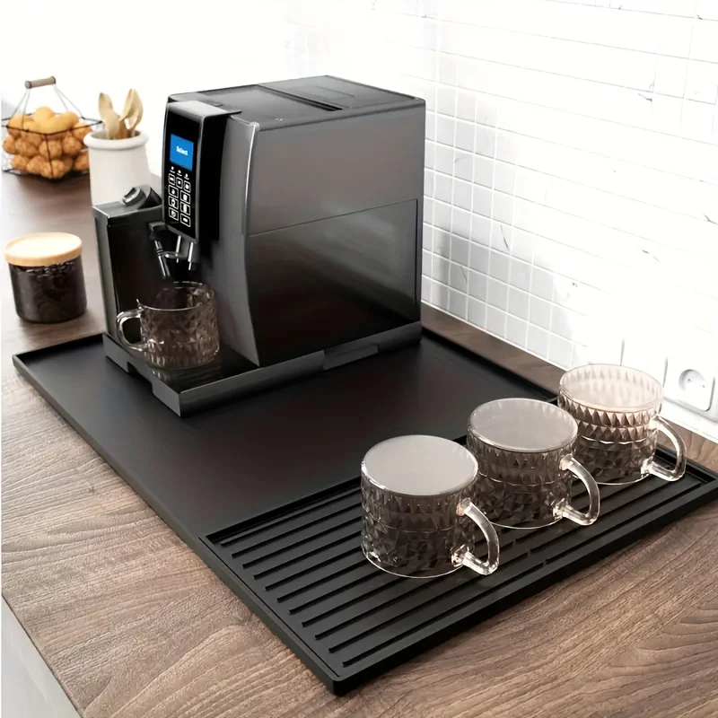 2-in-1 Silicone Coffee Bar Mat - Coffee Equipment Organizer 评论和价格