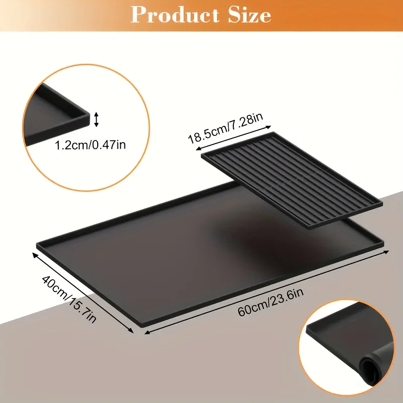 2-in-1 Silicone Coffee Bar Mat - Coffee Equipment Organizer 评论和价格