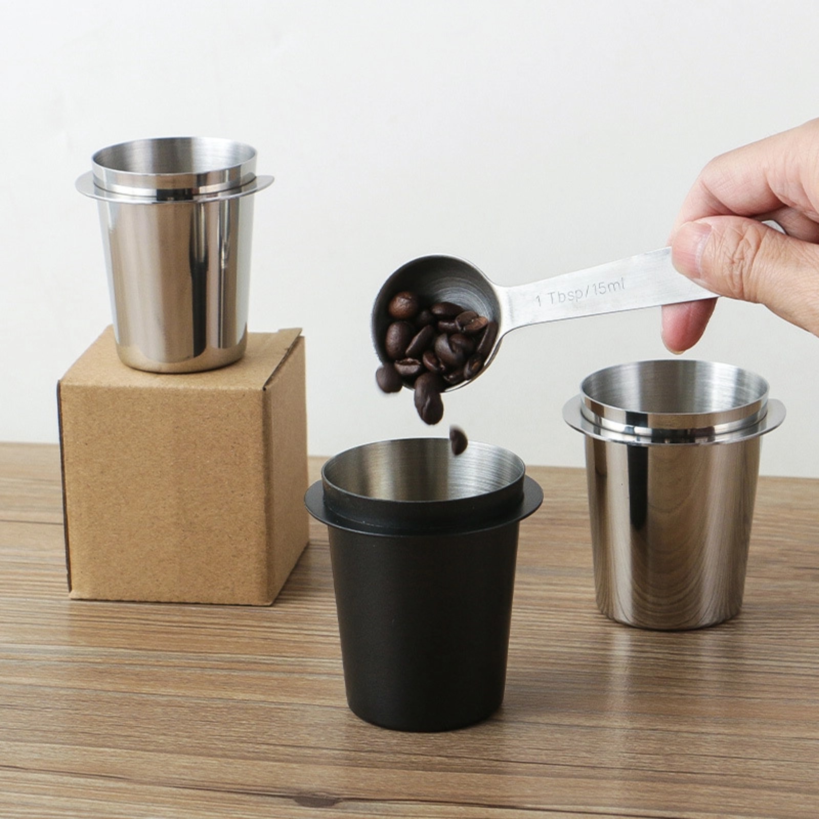 Coffee Dosing Cup Sniffing Mug - Espresso Tamper Set 评论和价格