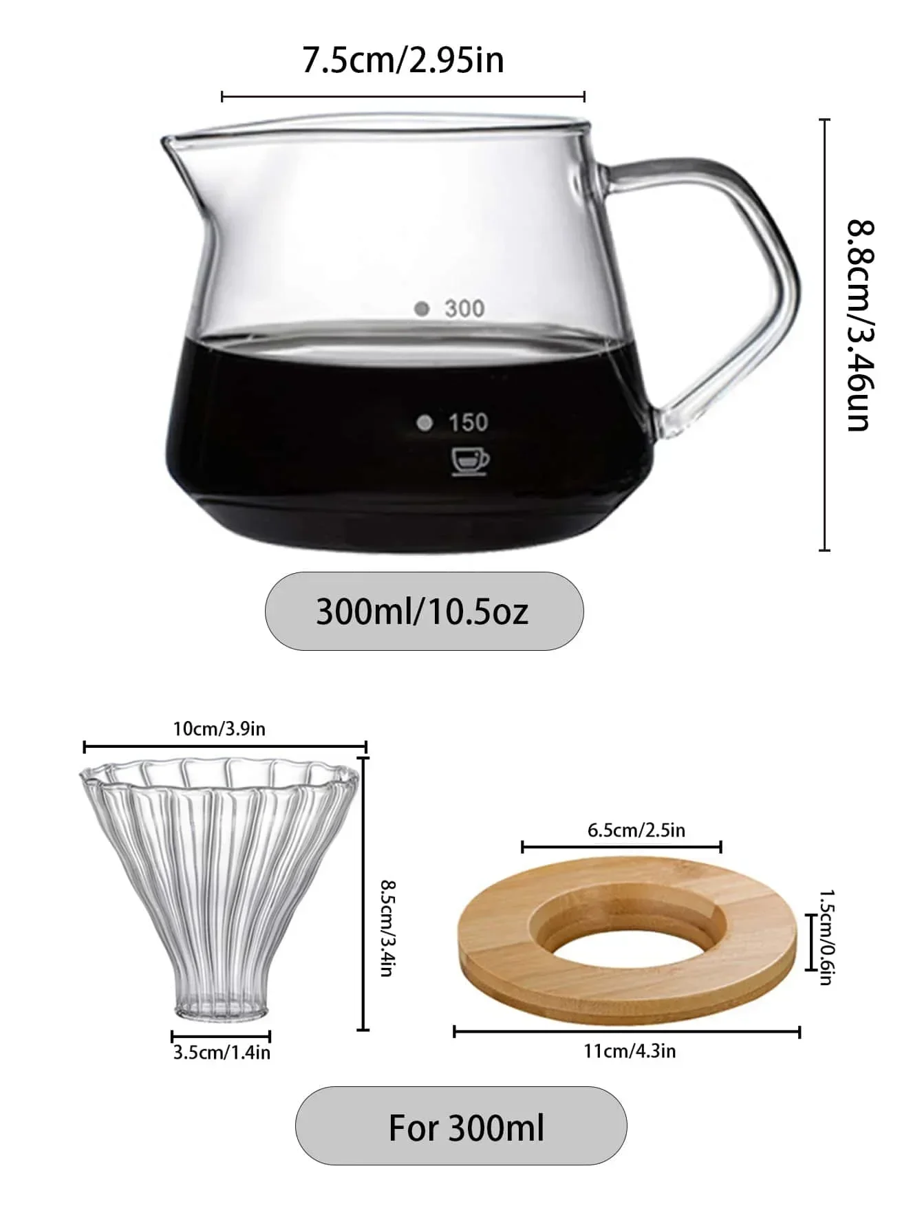 Punana 600ml Pour Over Coffee  - Coffee Equipment Pour Over 评论和价格