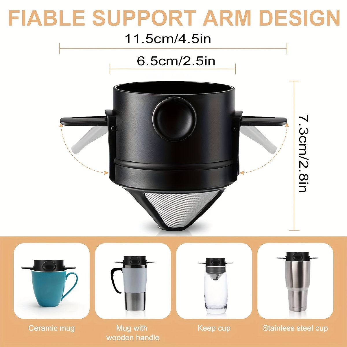 Coffee Filter Cup Portable Reu - Coffee Equipment Pour Over 评论和价格